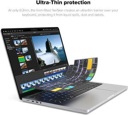 JCPal iMovie Shortcut Guide Keyboard Cover for Apple MacBook Pro 14 inch and MacBook Pro 16 inch (M1-M4 Models) and MacBook Air 13 inch and MacBook Air 15 inch (M2-M4 Models) (US-Layout)