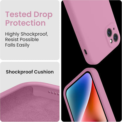 FireNova Designed for iPhone 13 Case, Silicone Upgraded [Camera Protection] Phone Case with [2 Screen Protectors], Soft Anti-Scratch Microfiber Lining Inside, 6.1 inch, Lilac Purple