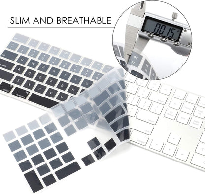 Allinside Ombre Gray Cover for Apple iMac Magic Wireless Keyboard with Numeric Keypad MQ052LL/A A1843 US Layout