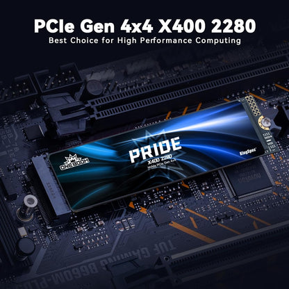 KingSpec OneBoom X400 4TB M.2 SSD Gen4 7300MB/s, TLC 3D NAND Internal NVMe SSD for Gaming & 4K Editing, Compatible with PC / PS5 / Laptop
