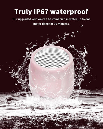 comiso Small Speaker, IPX7 Waterproof Bluetooth Speaker with Stereo Sound and Robust Bass, Mini Speakers with Hands-Free Call, Portable Speakers for Shower, Indoor & Outdoor, Gift for Men, Women