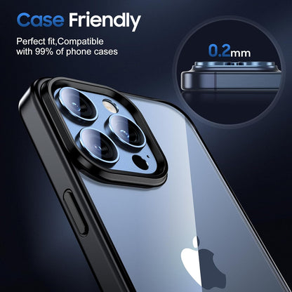 UniqueMe for 3 Pack iPhone 15 Pro/iPhone 15 Pro Max Camera Lens Protector, [Drop Protection] [Case Friendly] Camera Cover Screen [Update New Version] - All-Blue