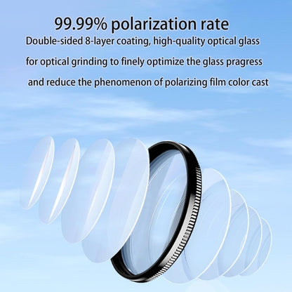 52mm Clip-On Cpl Phone Camera Lens Filter Kit, Circular Polarizer Polarizing Filter Compatible with Most Cell Phones, Cell Phone Lens Polarizing Filter for Iphone with Cleaning Cloth and Case Box(2pcs