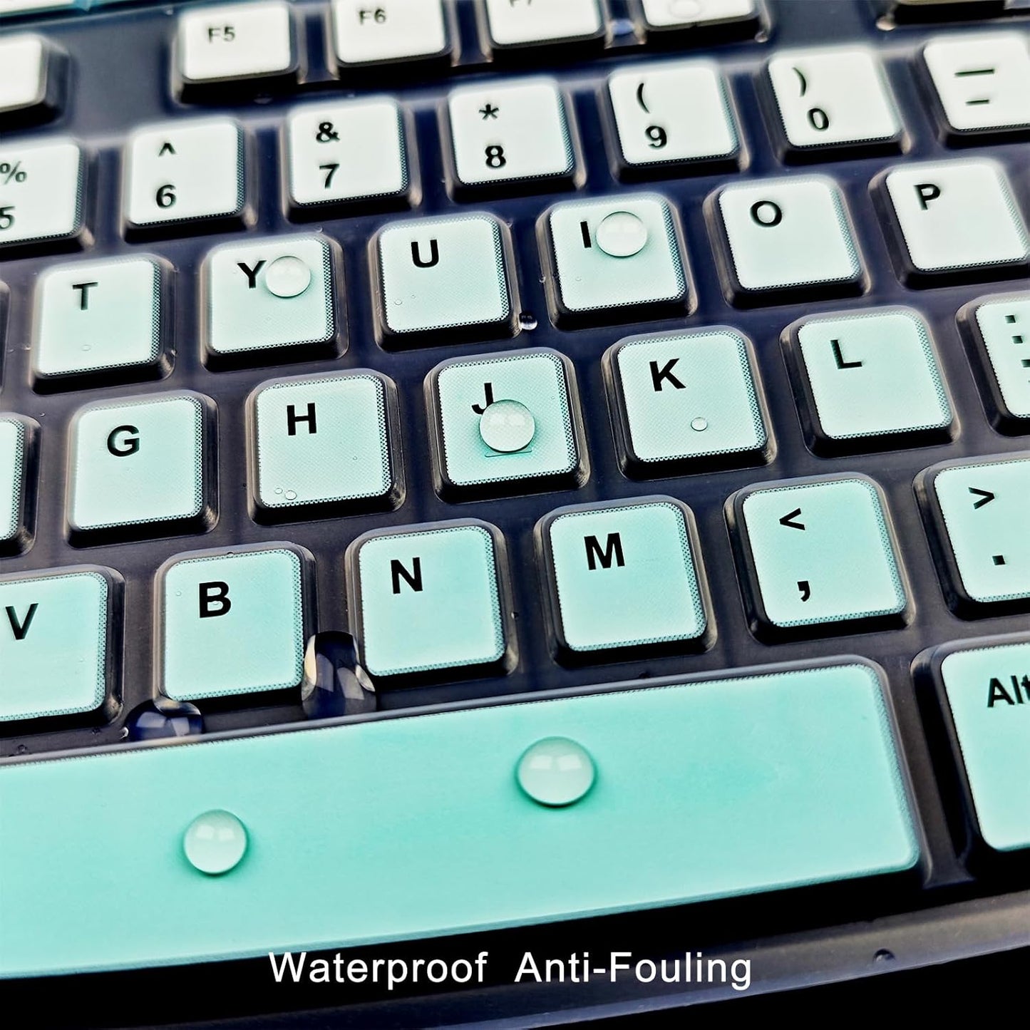Keyboard Cover Silicone for Logitech K200 K260 K270, Keyboard Cover for Logitech K200 K260 K270 Ergonomic Wireless Keyboards, MK200 MK260 Keyboard Skin Waterproof Dustproof (Mint Green)