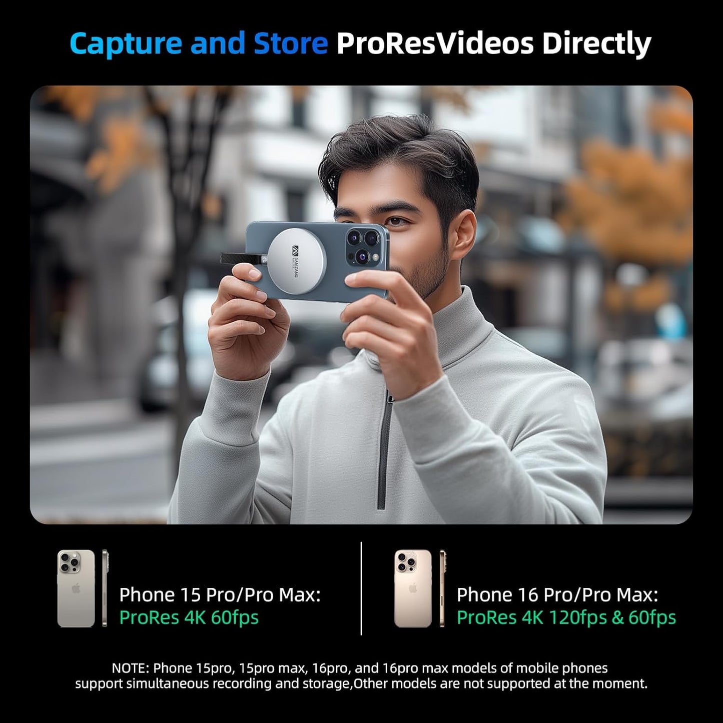 SAN ZANG MASTER Magnetic Portable Solid State Drives: Ultra-Thin, Portable Design for Secure Grip, Easy Connectivity, and Reliable Performance (2, TB)