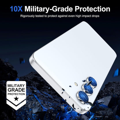 for Samsung Galaxy A16 Camera Lens Protector, Individual Metal Ring Tempered Glass Lens Cover, [Strong Adsorption] Scratch Resistant Ultra-Thin HD Clear Lens Cover, 1 Set-Slivery Ring