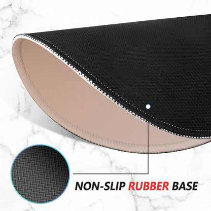 ITNRSIIET Mouse Pad Non-Slip Rubber Base Smooth Surface Stitched Edges Waterproof Durable Compatible with All Mice for Office & Gaming, Desk Accessory, Diameter 8.7 inch, Camel Gradient