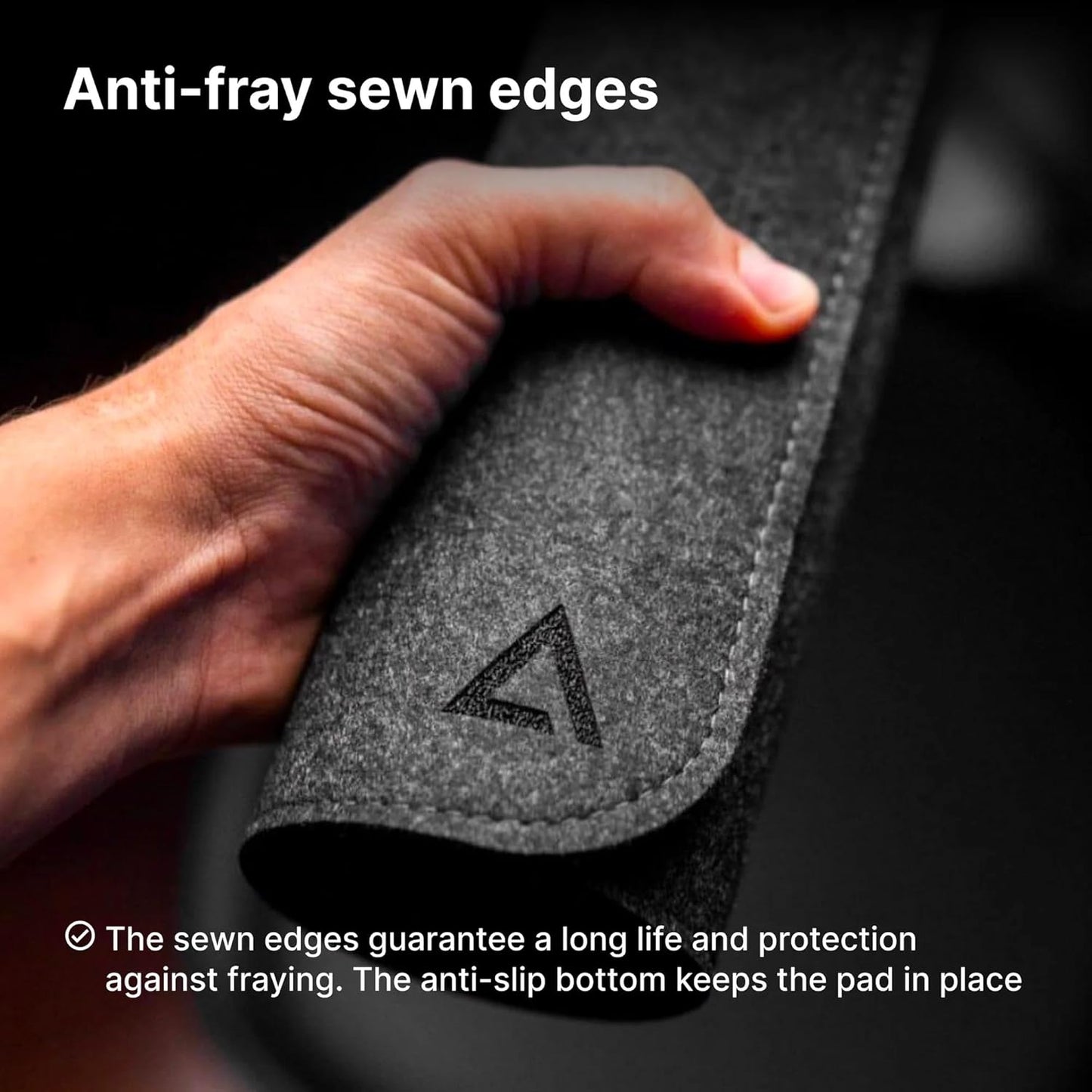 DELTAHUB - Minimalistic Felt Desk Protective Pad, Anti-Fray, Anti-Slip, Easy to Clean, Easy Glide, Long Lasting, Sleek Design, Comfortable, Resistant, Desk Mat, PC, Mac, Laptop - Medium (12x35inch)