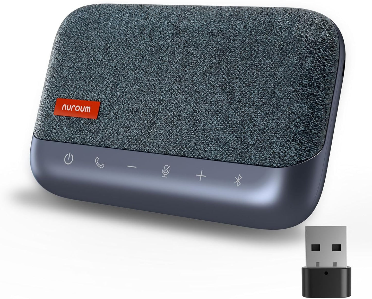 NUROUM A15 Conference Speaker and Microphone, Portable&Scalable Bluetooth Wireless Speakerphone, 360° Voice Pickup, Daisy Chian for Calls/Computer/PC/Laptop/Desktop via Bluetooth/Dongle/USB-A/C Blue