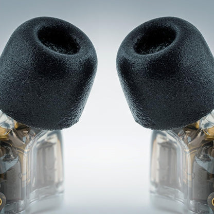 Comply 100 Core Series | Memory Foam Replacement IEM Ear Tips for Etymotic, Westone, Klipsch & More | Superior Noise Isolation, Ultimate Comfort, Secure Fit | TechDefender, Black, (S/M/L) (3 Pairs)