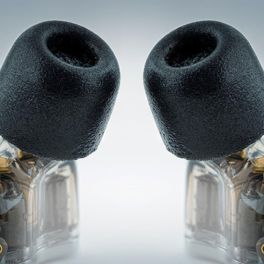 Comply 100 Core Series | Memory Foam Replacement IEM Ear Tips for Etymotic, Westone, Klipsch & More | Superior Noise Isolation, Ultimate Comfort, Secure Fit | TechDefender, Black, (S/M/L) (3 Pairs)