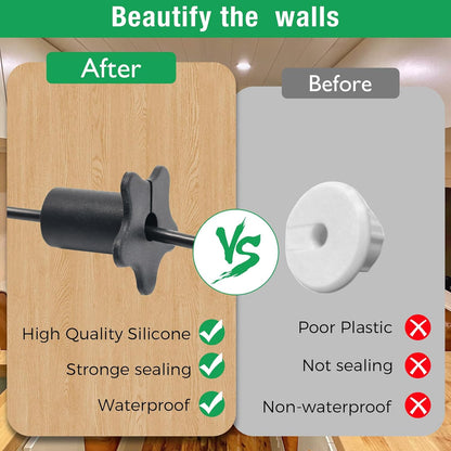 4pc Starlink Cable Grommet 5/8" Silicone Waterproof Wall Hole Pass Through Split Cable Bushings for TV Wire Ethernet Cord, Starlink Cable Routing Kit Accessories, 27.6mm/1.09" Ht, White