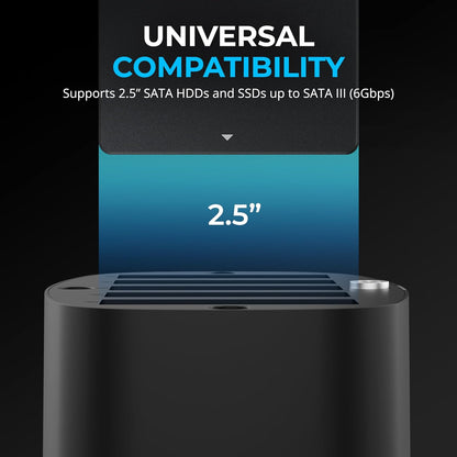 SABRENT 5-Bay USB-C Docking Station for 2.5” SATA HDDs and SSDs with Built-in Cooling Fan (DS-5R15)