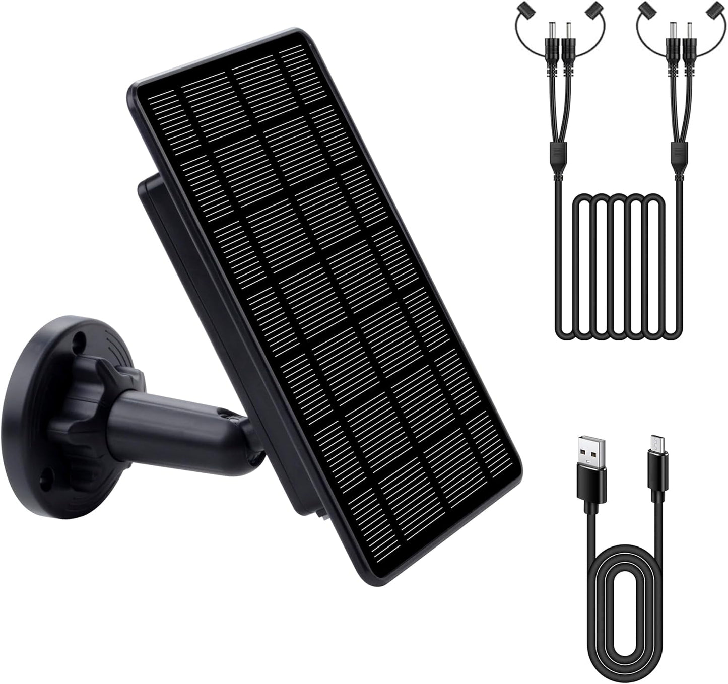 3W Trail Camera Solar Panel, with Build-in 5000mAh Rechargeable Lithium Battery Solar Battery Charger Kit for Hunting Game Cameras or Deer Feeder Accessory, 12V/1A 6V/2A IP65 Waterproof Solar Panel