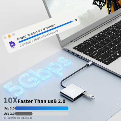 USB C to HDMI Adapter, 4K@60Hz HDMI to USB-C Adapter with USBA 3.0 & 100W PD Port Multiport Digital AV Converter for MacBook Pro/Air, iPad, iPhone 15/16, Tablets, Switch, TV, Monitor and More