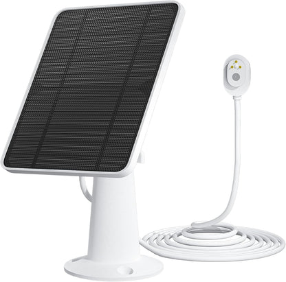 Solar Panel Charger Compatible with Arlo Pro 5S/Pro 4/Pro 3/Pro 3 Floodlight/Ultra/Ultra 2 Camera, 6V 4.5W Solar Panels Charging IP65 Weatherproof w/ 9.8ft Charging Cable Adjustable Wall Mount, 1 Pack