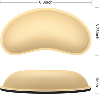 Dapesuom Mouse Wrist Rest, Ergonomic Memory Foam Mouse Wrist for Computer Desk Mats Support, Hand Rest Pad Cushion for Gaming, Office, Laptop, Men, Women, Pain Relief & Easy Typing, Navajo White