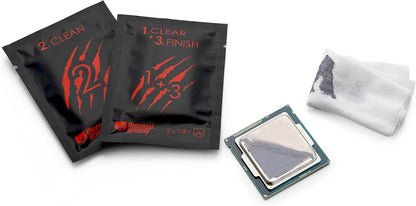 Thermal Grizzly - Duronaut - 6 Gram - Enhanced Durability & High Performance Thermal Paste - for Maximum Conductivity While Overclocking CPU/GPU/PS4/PS5/Xbox with 12 Cleaning Wipes 6 Wet & 6 Dry