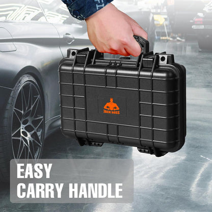 11.3x 7x 2.3 Inch Hard Case, Portable Weather Waterproof Protective Camera Case with Customizable Foam, Fit Use of Drones, Camera, Equipments, Black