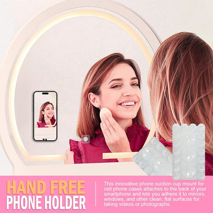 2024 Upgrade 2PCS Silicone Suction Cup Phone Case Adhesive Mount,Adhesive Grip, Sticky Suction Cup Phone Holder & Suction Phone case Holder TikTok & Selfies (Transparent, 3+16 Single Sided)