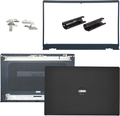 Replacement LCD Back Cover with Front Bezel with Hinges with Shaft Cover for DELL Inspiron 15 3510 3511 3515 3520 3525 3530 Series Laptop 0WPN8 00WPN8 9WC73 09WC73 AP3LE000901 Black