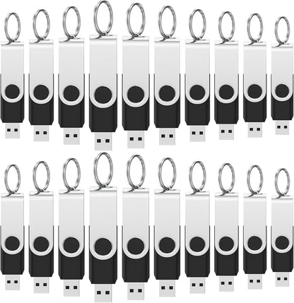 Bulk Flash Drives 2GB 100 Pack, Wooolken USB 2.0 Thumb Drives Pack Memory Stick USB Drive Pendrive for PC Laptop Computer (Black)