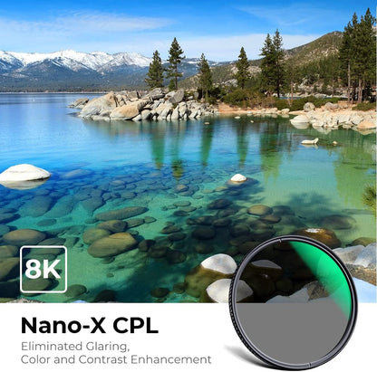 K&F CONCEPT 127mm Circular Polarizers Filter Polarizing Filter 28 Multi-Layer Coated Super Slim High Definition CPL Lens Filter (Nano-X Series)