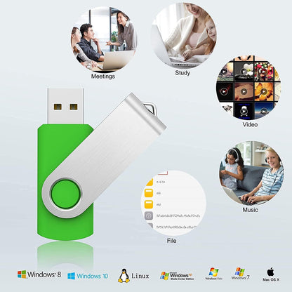 KOOTION 5 Pack 64GB USB 2.0 Flash Drive Thumb Drives - Mixed Color