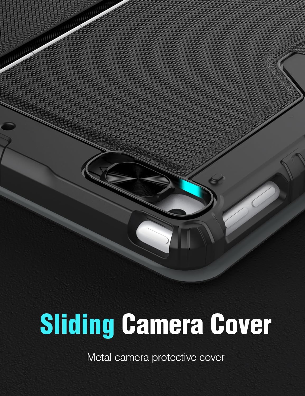 Nillkin for iPad A16 11th 10th Generation Case with Keyboard, Slide Camera Cover, Backlit Detachable Wireless Keyboard with Pencil Holder and Multi-Touch Trackpad for iPad (A16) 11th/10th Gen - Grey