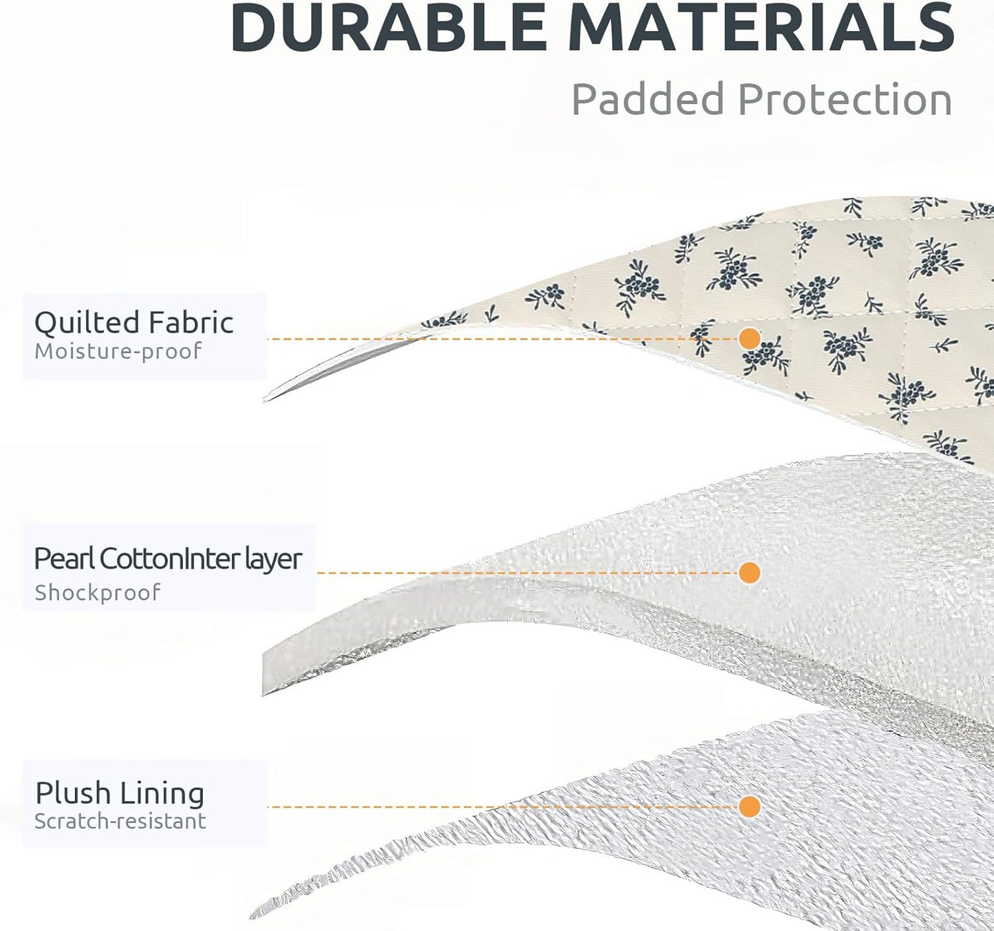 Puffy Laptop Sleeve 13-15.6 Inch Cute Quilted Laptop Protective Case Padded Floral Computer Sleeve for MacBook (A-Light Blue, 11 Inch)