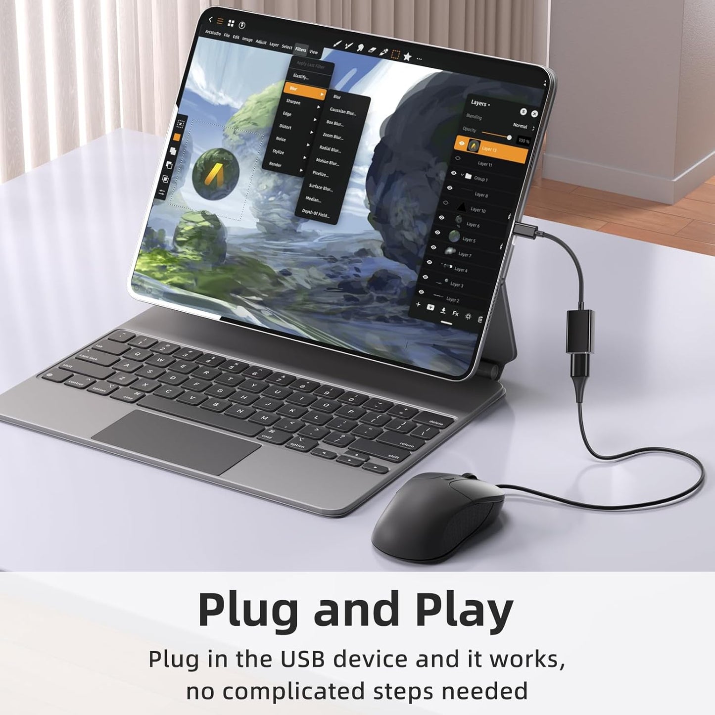 USB C to USB 3.0 Adapter [2 Pack], USB C Male to USB Female OTG Cable Thunderbolt3 to USB Adapter Compatible with MacBook Pro/Air, iPhone 16 Pro Max/16 Plus/16/15, Galaxy S24/S23/S22/S21