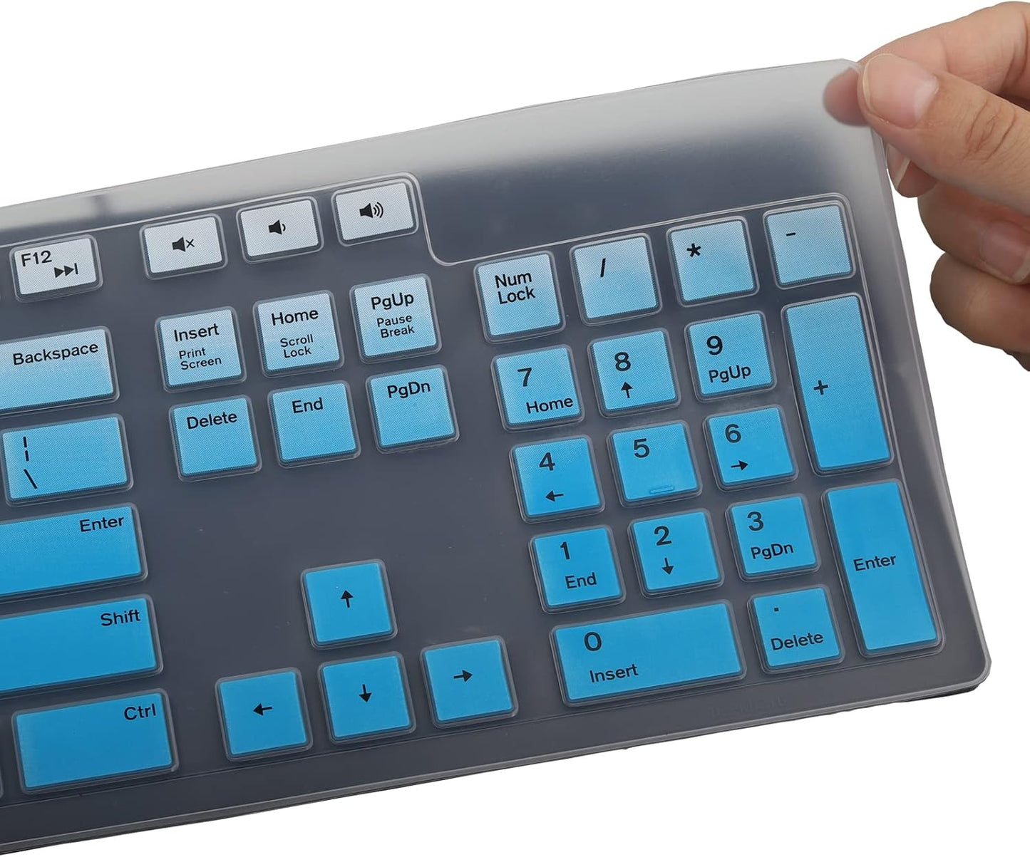 Keyboard Cover Skin for Dell KM636 KB216 KB216t KB216d KB216p Wired & Wireless Keyboard, Dell Optiplex 5250 3050 3240 5460 7450 7050, Dell Inspiron Desktop 24" 27" 5400 5490 7700 7790 3475 3670 3477