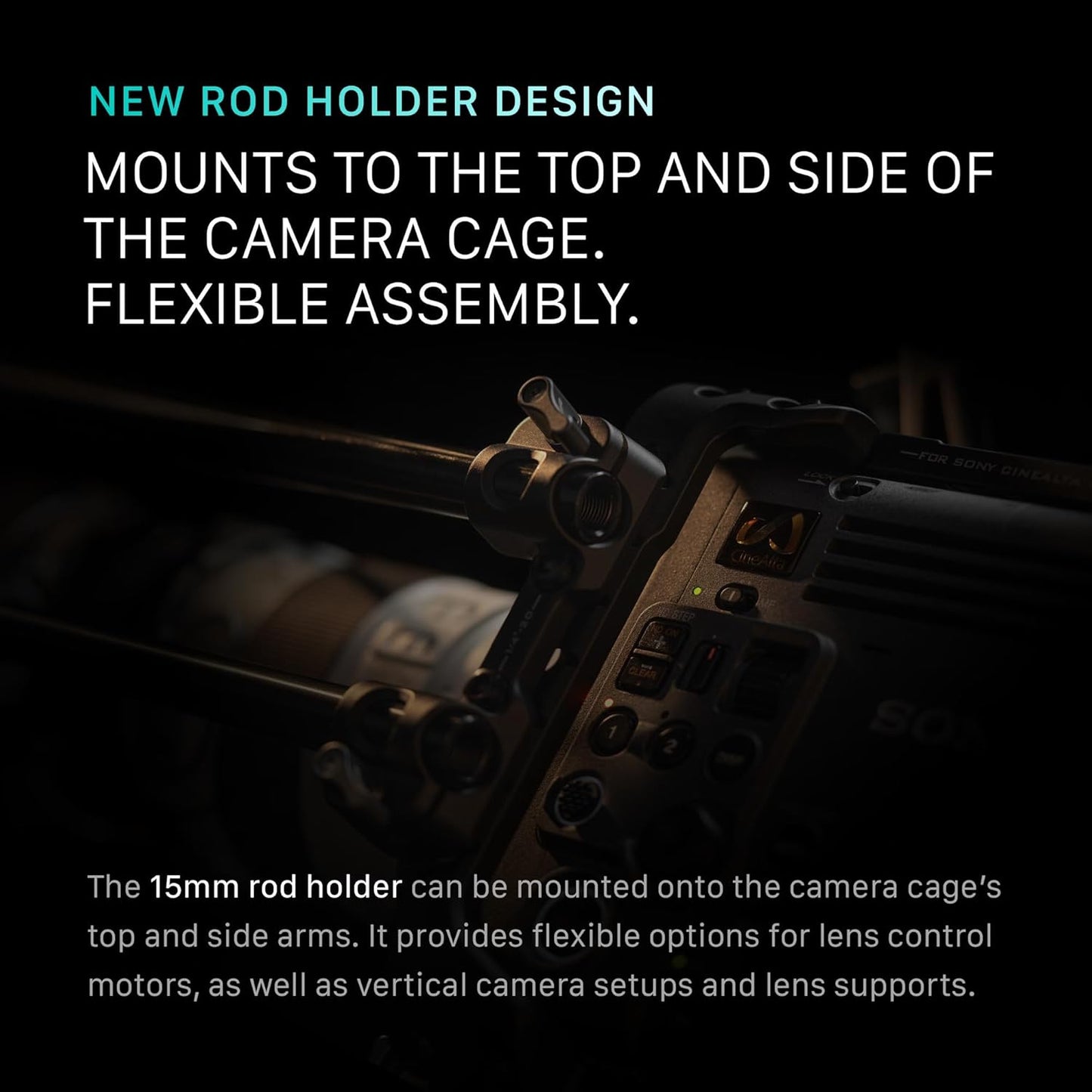 Tilta Camera Cage Compatible with Sony BURANO | Arri Rosettes, 1/4"-20 and 3/8"-16 Threads | w/Top Handle, Left/Right Side Arm, Battery Plate (Full Camera Cage)