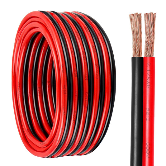 12 Gauge Wire 2 Conductors Copper Wire, 12 AWG Battery Cable Oxygen Free Copper Wire for Solar Panel, Automotive, Trailer, RV and Speaker (12 Gauge 10FT)