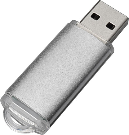 TOPESEL 5 Pack 2GB USB 2.0 Flash Drive Memory Stick Thumb Drives (5 Mixed Colors: Black Blue Green Red Silver)