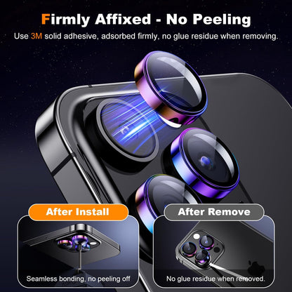 Hoerrye [3+1] for phone 15 Pro Max/phone 15 Pro Camera Lens Protector, [Keep Lens Original Design] [Truly Shatterproof] 9H Tempered Glass Camera Cover Screen Protector Accessories,Colorful 2 Pack