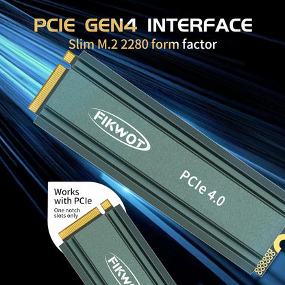 FN960 1TB M.2 2280 PCIe Gen4 x4 NVMe 1.4 Internal Solid State Drive with Heatsink - Speeds up to 5,000MB/s, Dynamic SLC Cache, Internal SSD