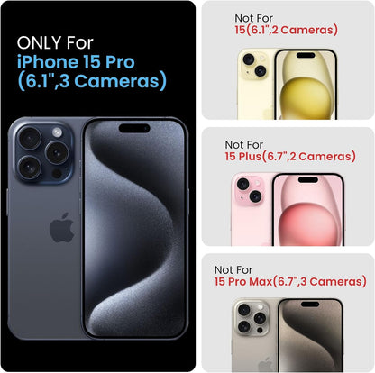 FireNova Designed for iPhone 15 Pro Case, Silicone Upgraded [Camera Protection] Phone Case with [2 Screen Protectors], Soft Anti-Scratch Microfiber Lining Inside, 6.1 inch, Mint Green