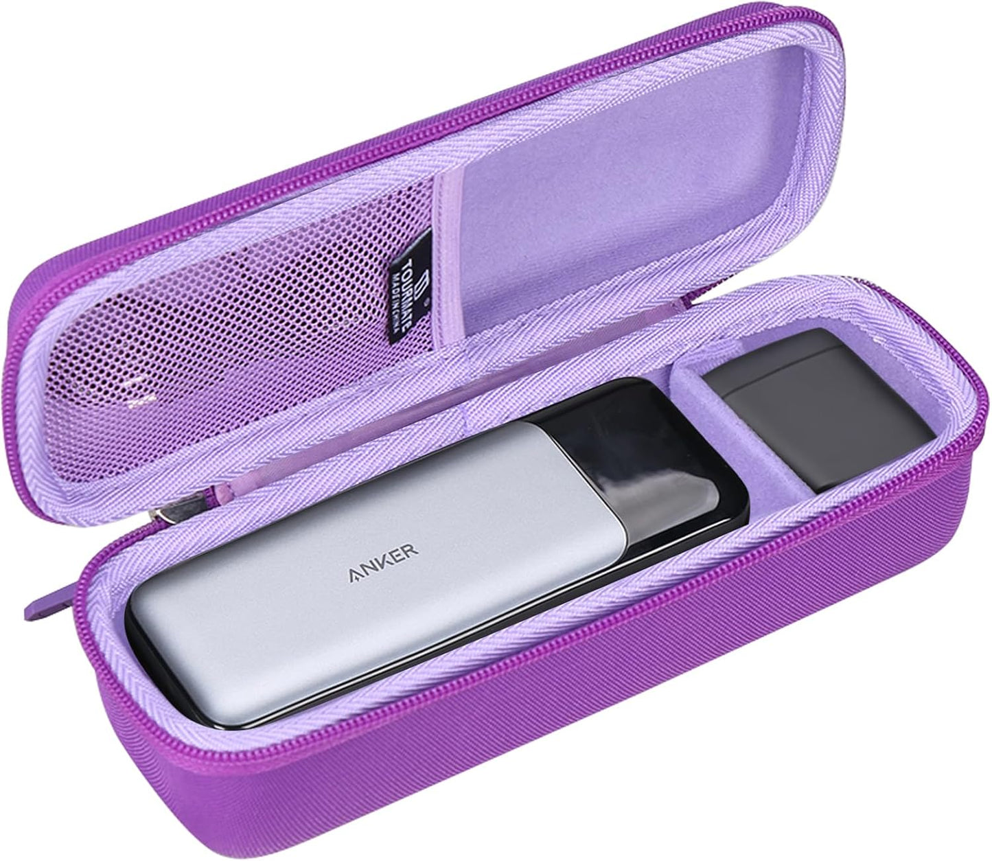 Hard Storage Case for Anker 737 Power Bank (PowerCore 24K) and Anker 715 Charger (Nano II 65W) Combo-Tourmate (Purple)