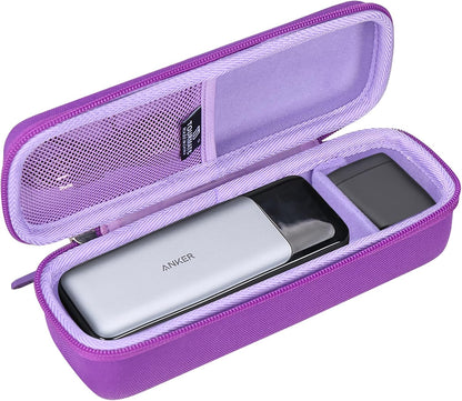Hard Storage Case for Anker 737 Power Bank (PowerCore 24K) and Anker 715 Charger (Nano II 65W) Combo-Tourmate (Purple)
