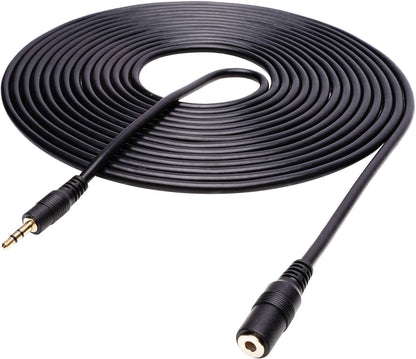 Movo MC20 3.5mm Audio Cable - 3.5mm TRS Female to Male 20ft Extension Cord for Microphones, Headphones, and More