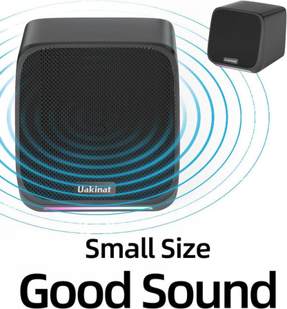 Computer Speakers with Colorful RGB Lights, USB Powered 3.5mm Aux- in Mini PC Speakers, Small Computer Speakers USB Powered 3.5mm Aux Speaker for PC,Laptop,Tablet,Phone
