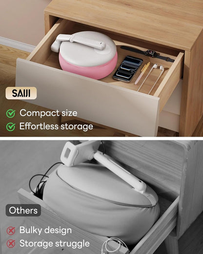 SAIJI Cell Phone Pillow Holder mini iPhone Stand for Bed, Upgraded mini Angle & Height Adjustable Phone Pillow Stand for Watching Video On Bed/Sofa/Lap, Fit for 4.7"-7.0" Device (Pink)