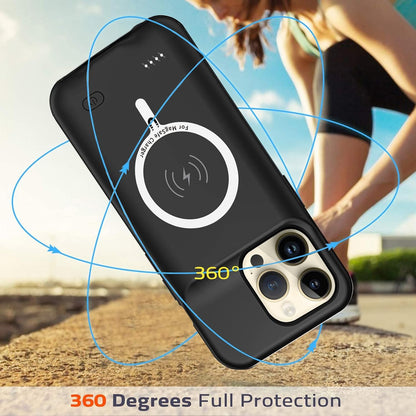 Battery Case for iPhone 14 Pro Max, Upgraded 10800mAh Rechargeable Portable Extended Battery Pack Supported Qi Wireless Charging Case Compatible with iPhone 14 Pro Max (6.7 inch) Charger Case (Black)