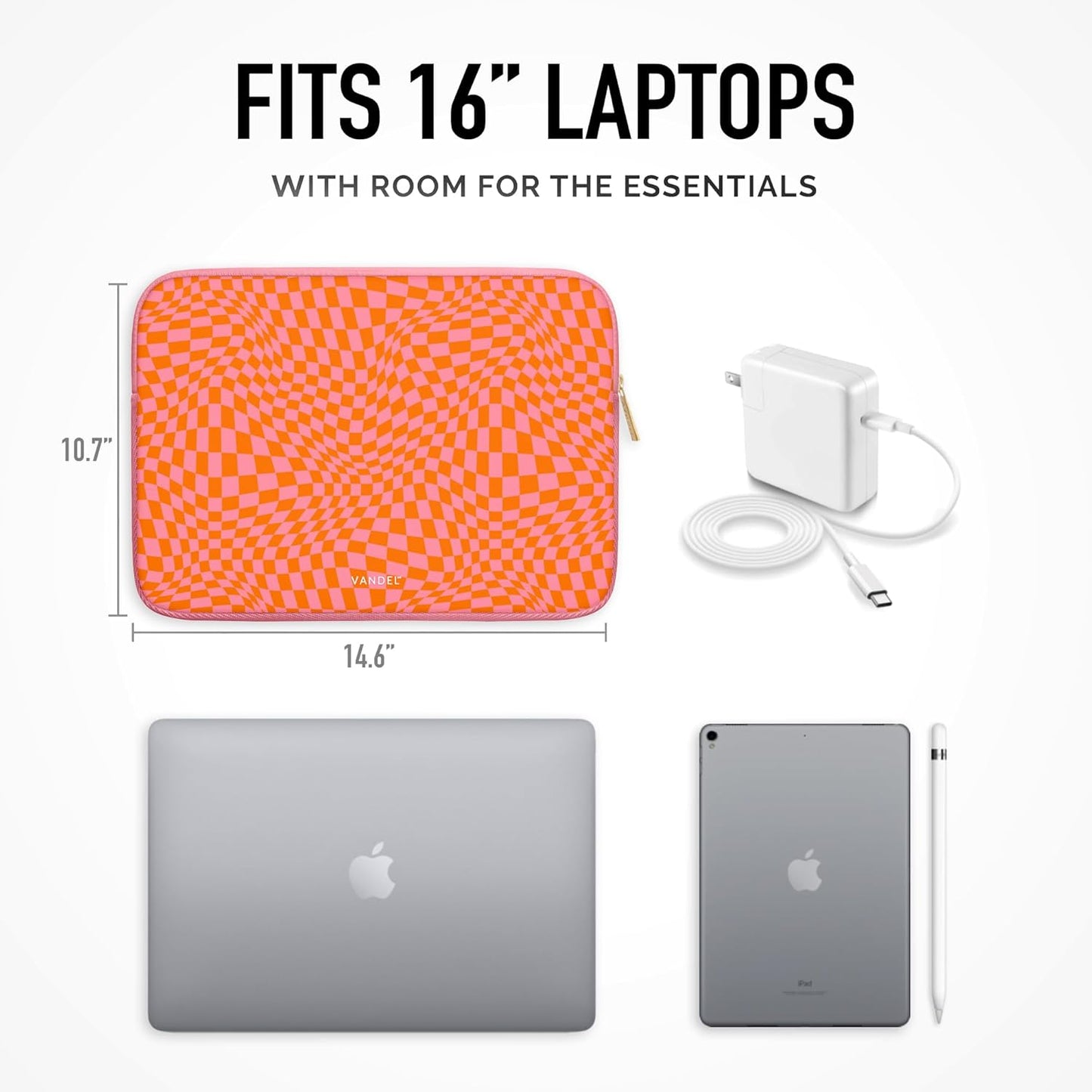 Vandel Slim MacBook Pro 16 Inch Laptop Sleeve, 15.6-16 inch Laptop Case, Protective MacBook Case Sleeve, Dell XPS 16 Cover 15.6 in, HP 15-fc, Lenovo IdeaPad 15, Mac Book Pouch, Computer Carrying Bag