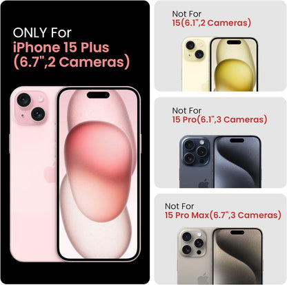 FireNova Designed for iPhone 15 Plus Case, Silicone [Camera Protection] Case with [2 Screen Protectors], Soft Anti-Scratch Microfiber Lining Inside, 6.7 inch, Calke Green