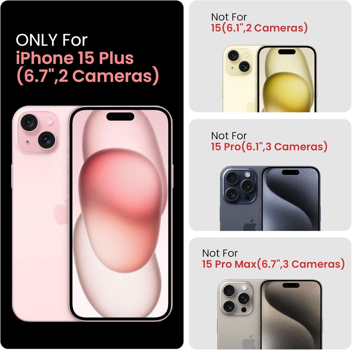 FireNova Designed for iPhone 15 Plus Case, Silicone [Camera Protection] Case with [2 Screen Protectors], Soft Anti-Scratch Microfiber Lining Inside, 6.7 inch, Lilac Purple