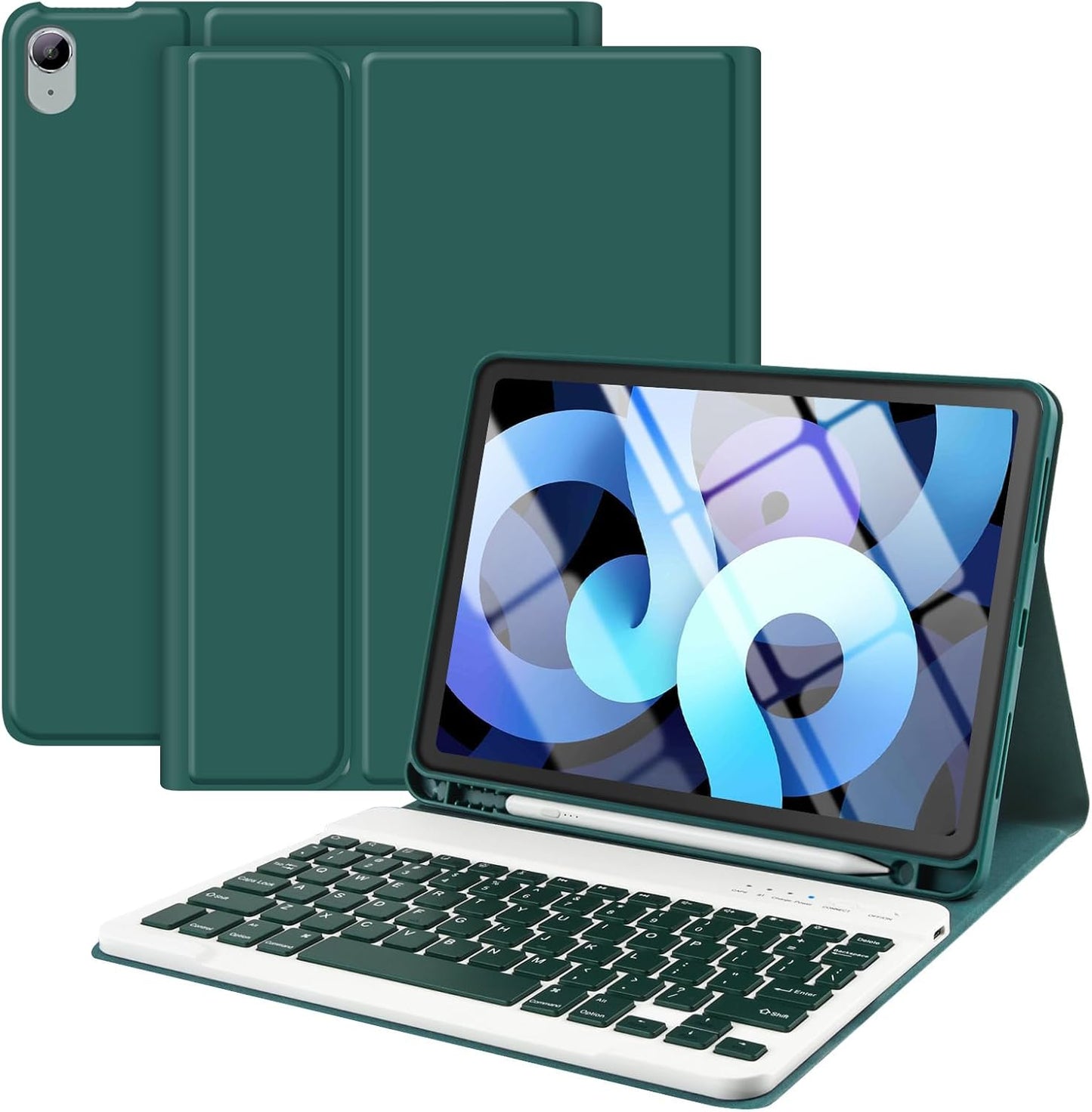 TaIYanG for iPad Air 11 inch Case with Keyboard for iPad Air 5 2022/iPad Air 4th Gen Keyboard Case with Pencil Holder - Flip Stand Cover for iPad Air 11" M3/M2/iPad 5th 2022/ 4th 2020