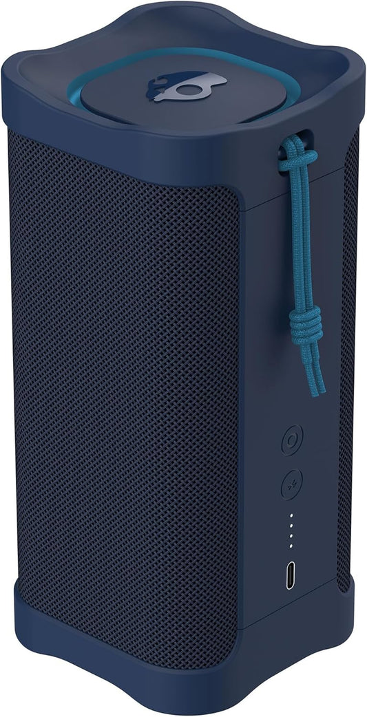 Skullcandy Terrain XL Wireless Bluetooth Speaker - IPX7 Waterproof Portable Speaker, 18 Hour Battery, Nylon Wrist Wrap, True Wireless Stereo (Navy)