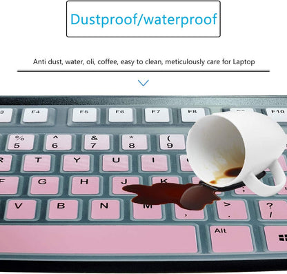 MUBUY Keyboard Cover Skin Protector for Logitech MK120 K120 Wired Keyboard, Protective Skin US Layout - Gradual Pink